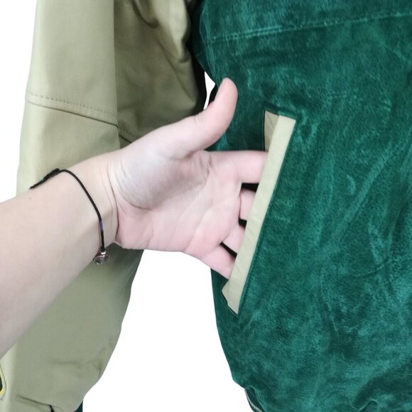 Vintage Green Bay Packers Logo Athletic Suede Leather Bomber Jacket Size XL NFL - Picture 5 of 15